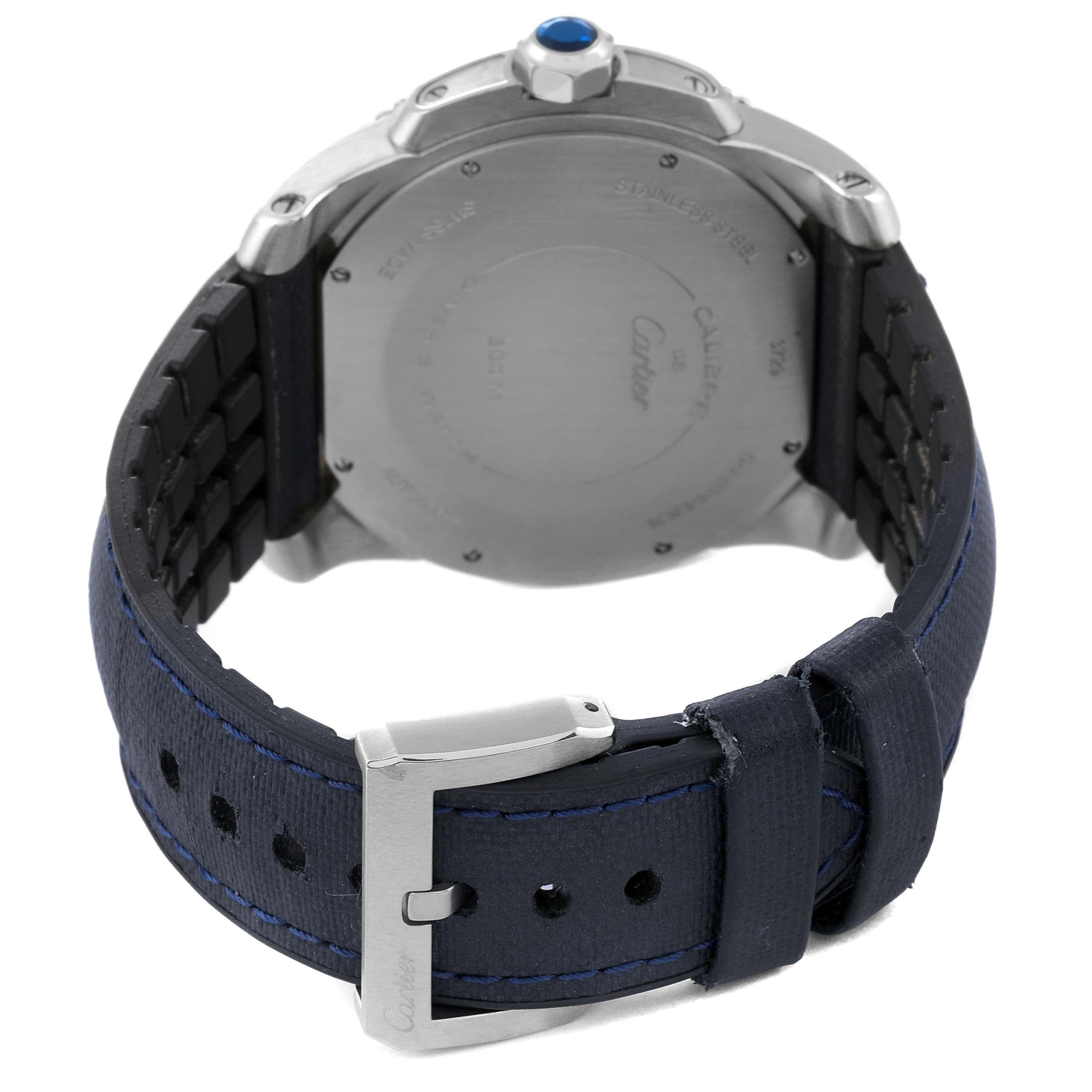 Cartier Calibre Diver Blue Dial Steel Mens Watch WSCA0010 For Sale 3