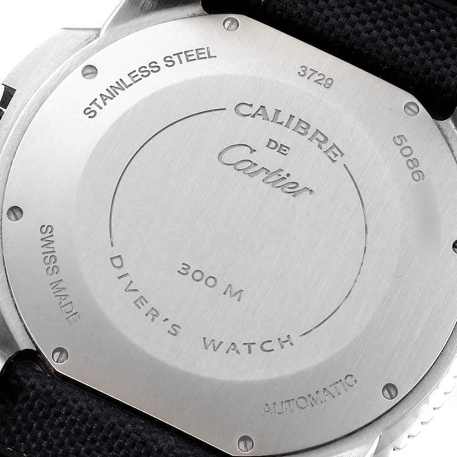Cartier Calibre Diver Blue Dial Steel Men's Watch WSCA0011 Box Card For Sale 1