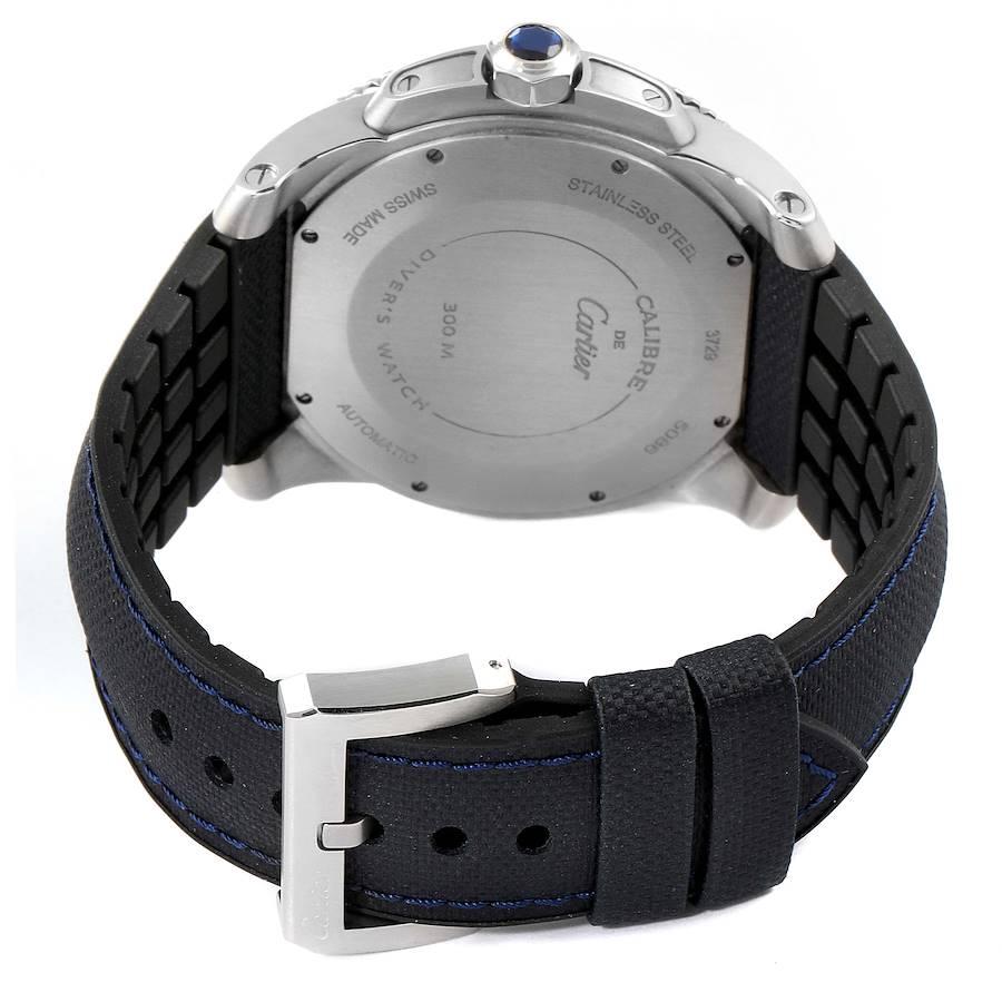 Cartier Calibre Diver Blue Dial Steel Men's Watch WSCA0011 Box Card For Sale 2