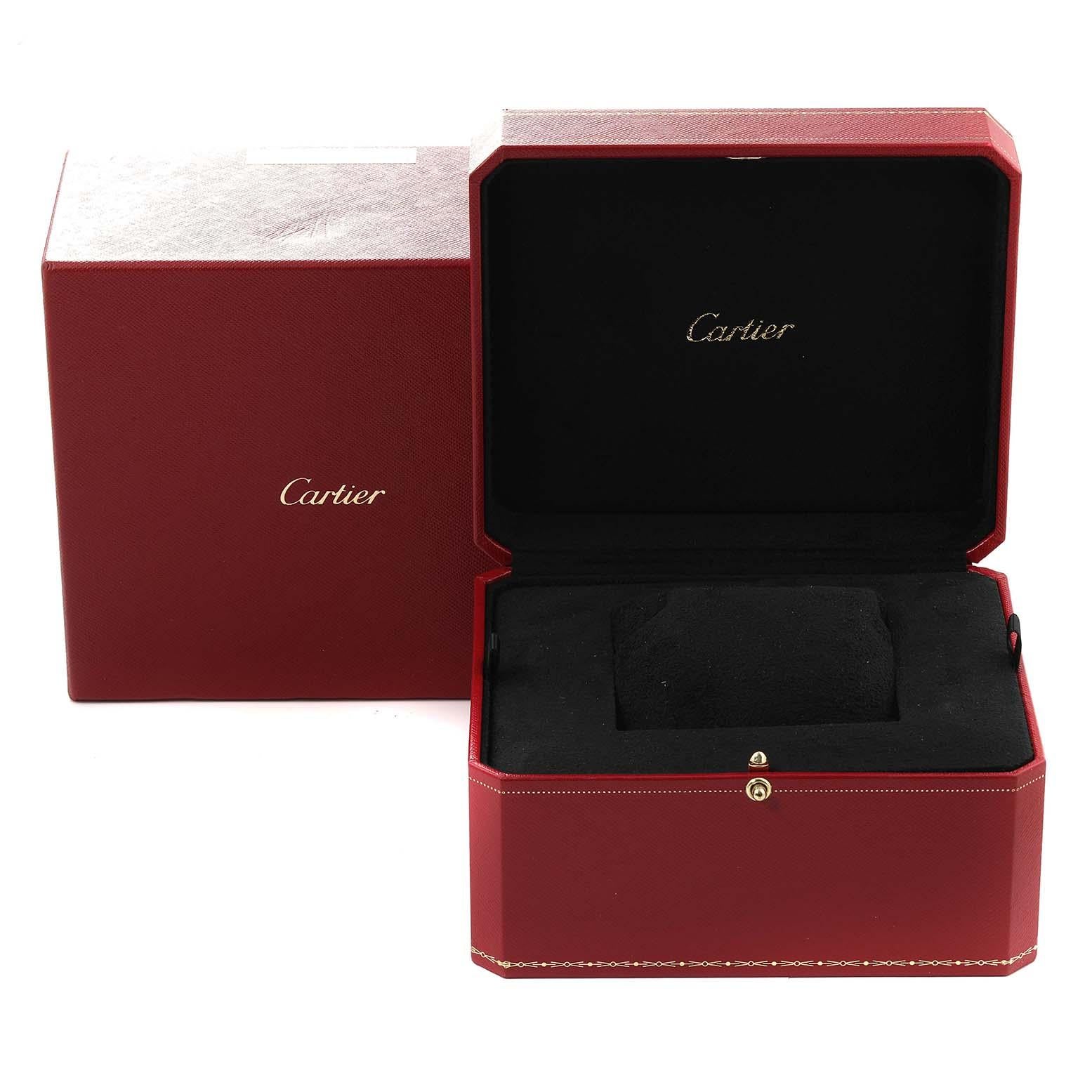 Men's Cartier Calibre Diver Steel Rose Gold Black Dial Mens Watch W7100054