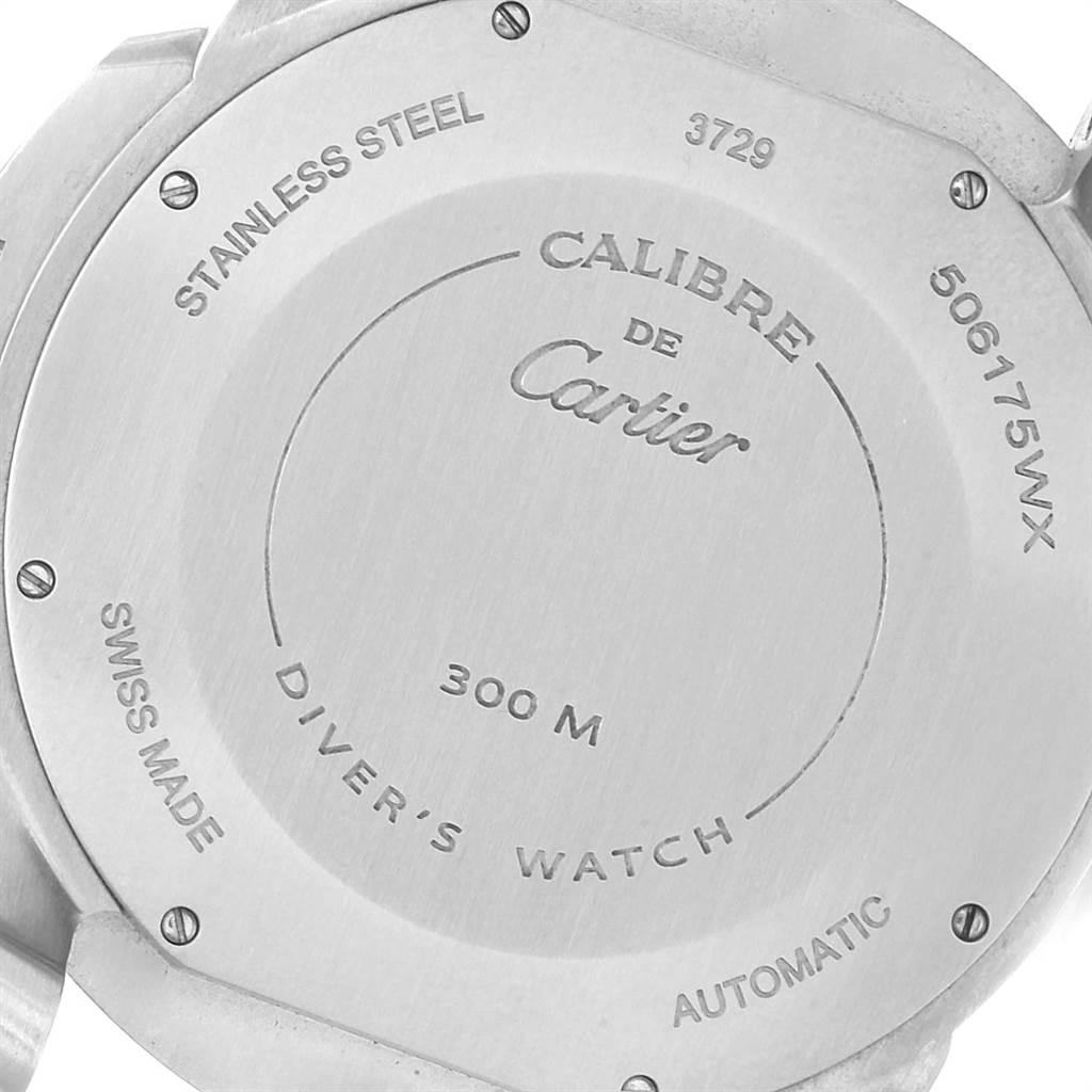 Cartier Calibre Diver Steel Rose Gold Blue Dial Men's Watch W2CA0009 4