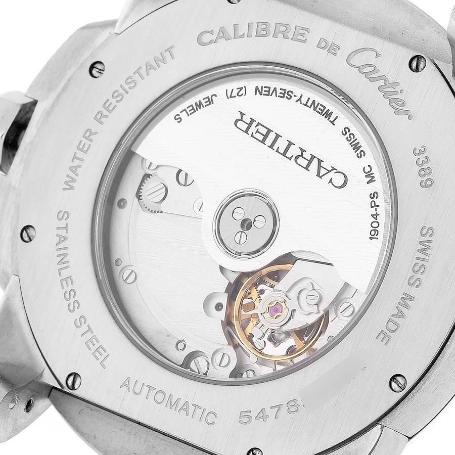 Cartier Calibre Diver Stahl-Rosgold-Silber-Zifferblattuhr W7100036 im Angebot 2