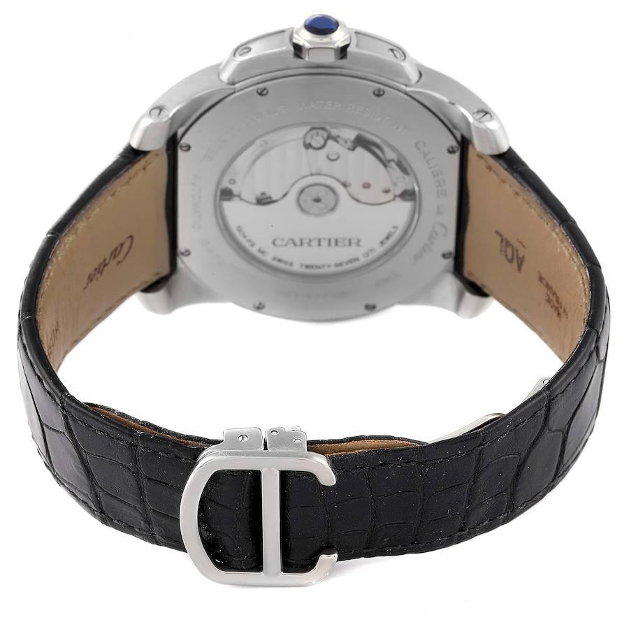 Cartier Calibre Diver Stahl-Rosgold-Silber-Zifferblattuhr W7100036 im Angebot 3