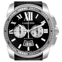 Cartier Calibre Divers Montre homme à cadran noir et bracelet caoutchouc W7100060