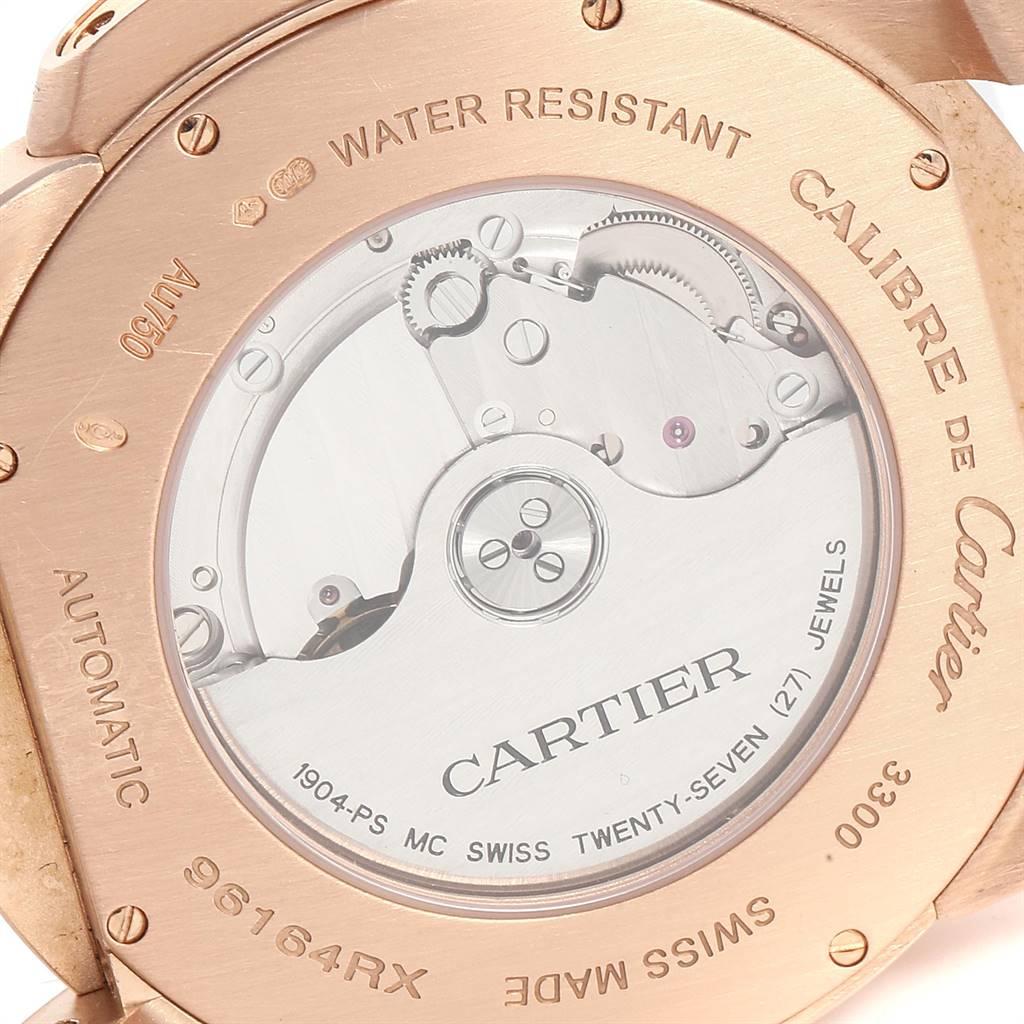 Cartier Calibre Rose Gold Brown Dial Automatic Men's Watch W7100007 2