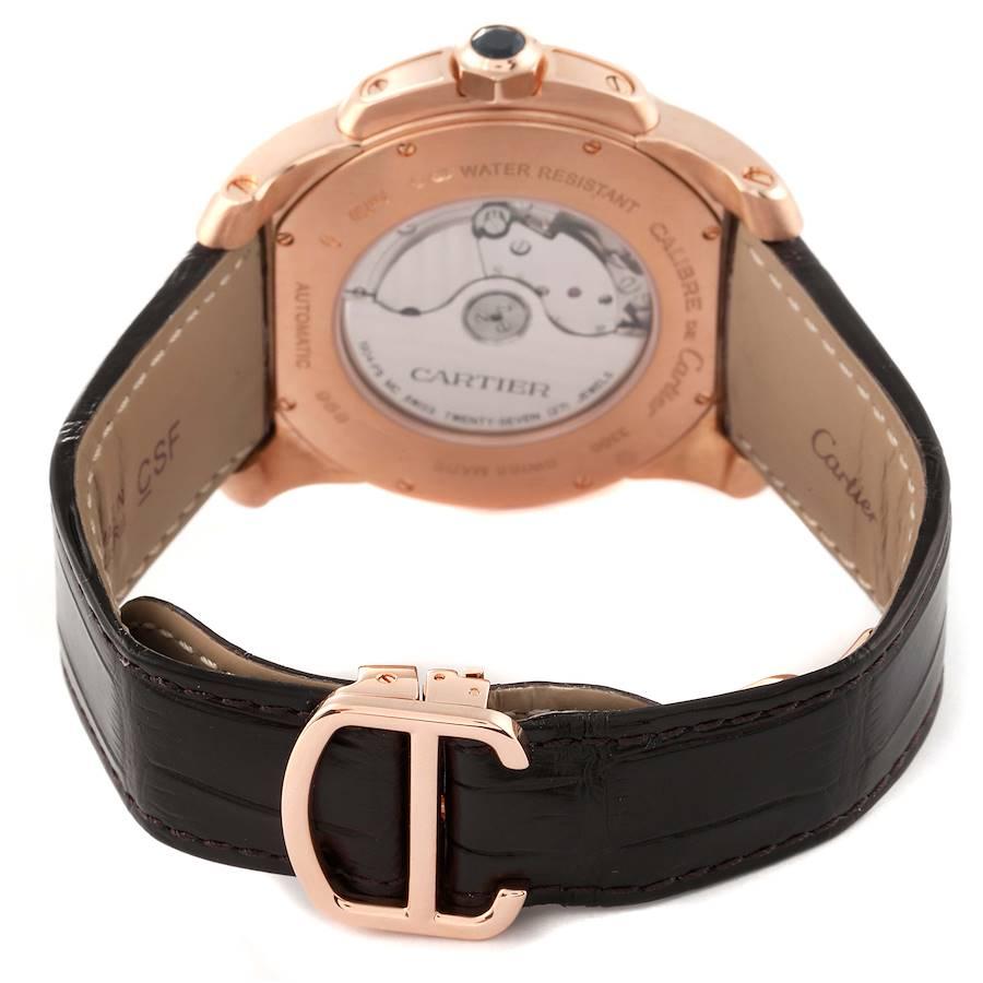 Automatik-Herrenuhr W7100007 von Cartier, Kaliber Rosgold, braunes Zifferblatt 4