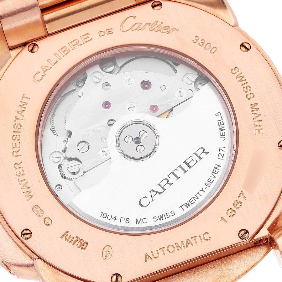 Cartier Calibre Rose Gold Brown Dial Automatic Mens Watch W7100040 2
