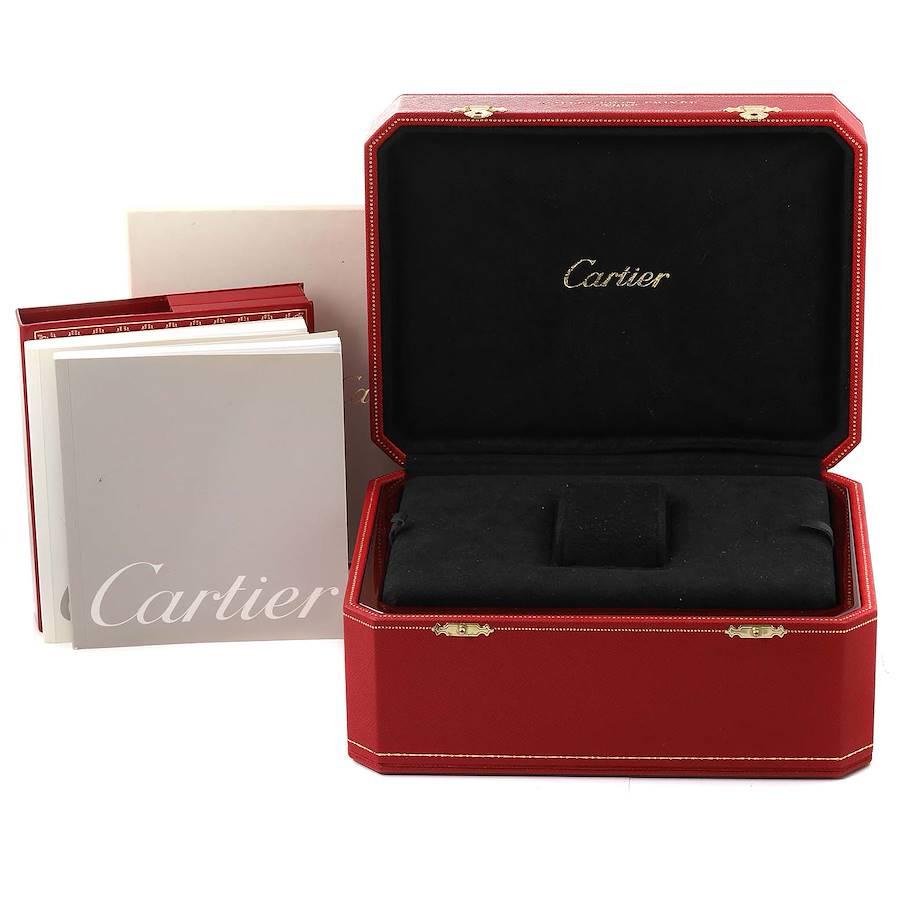 Cartier Automatik-Herrenuhr W7100009 Kaliber Roségold Silber Zifferblatt im Angebot 6