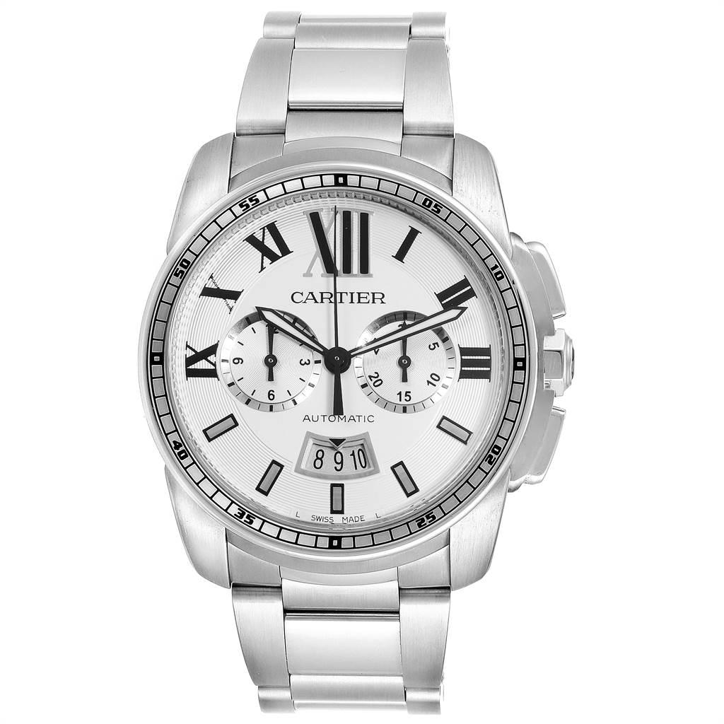 calibre de cartier 42 mm chronograph stainless steel calibre de cartier 42 mm chronograph stainless steel
