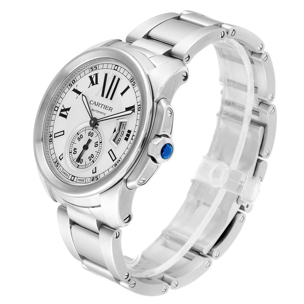 Cartier Calibre Silver Dial Steel Automatic Men's Watch W7100015 1