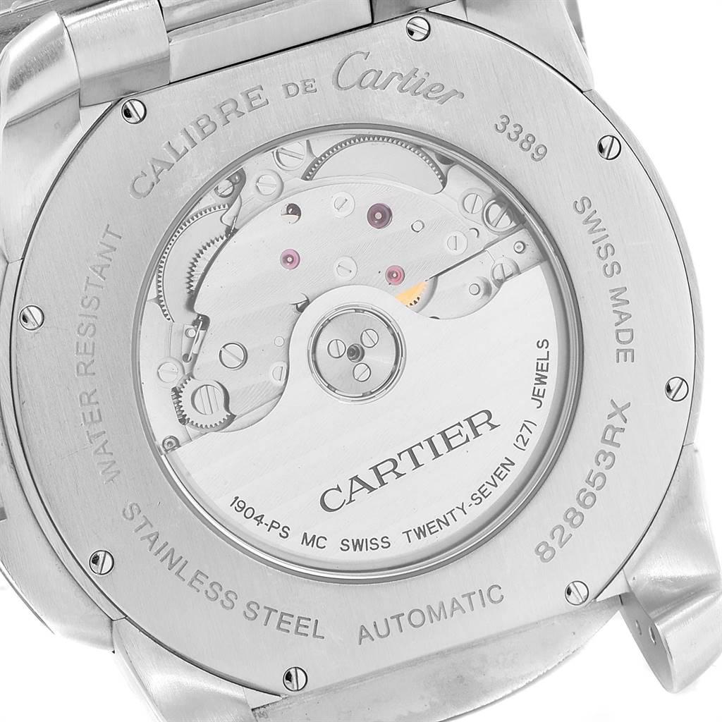 Cartier Calibre Silver Dial Steel Automatic Men's Watch W7100015 3