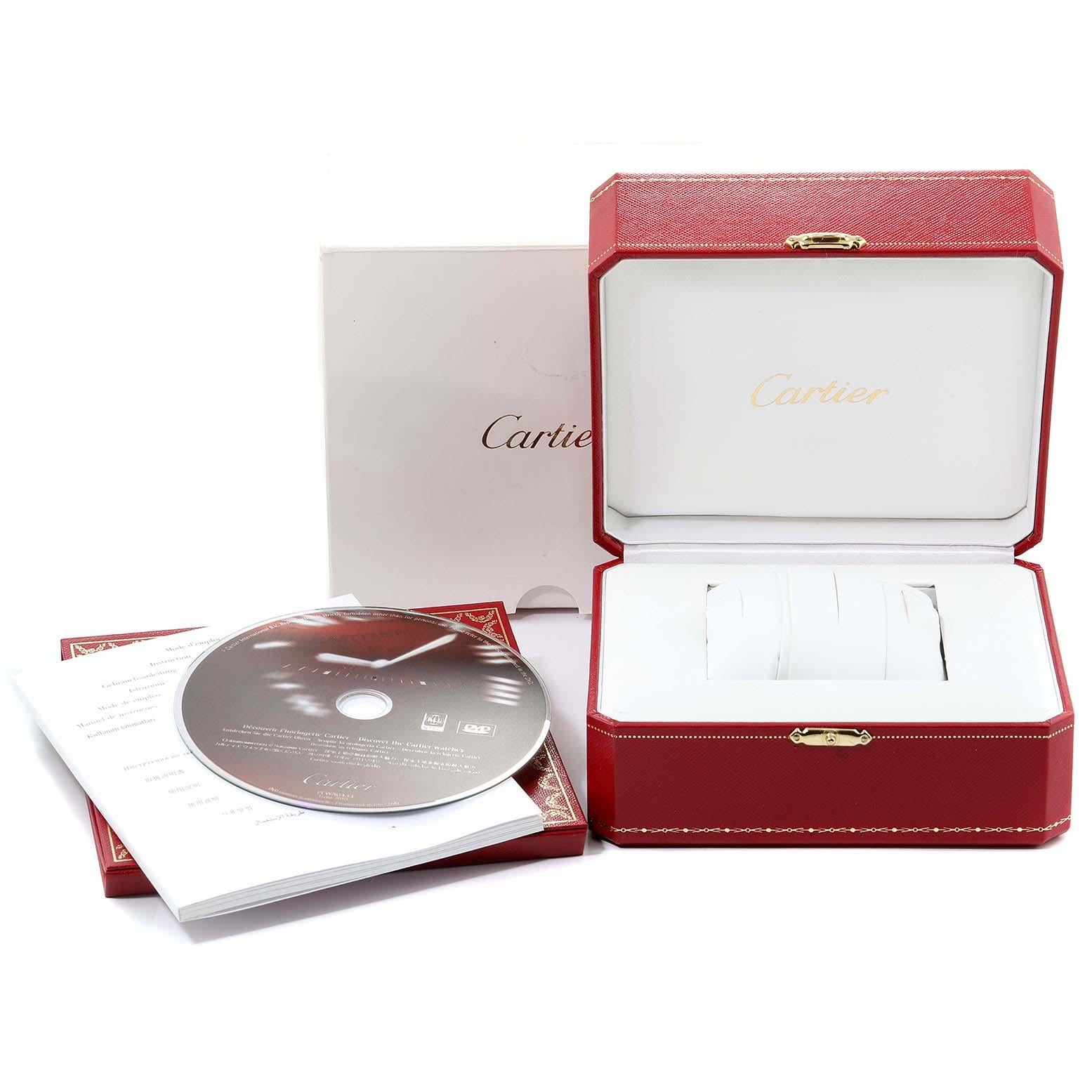 Cartier Calibre Silver Dial Steel Men’s Watch W7100037 Box For Sale 4