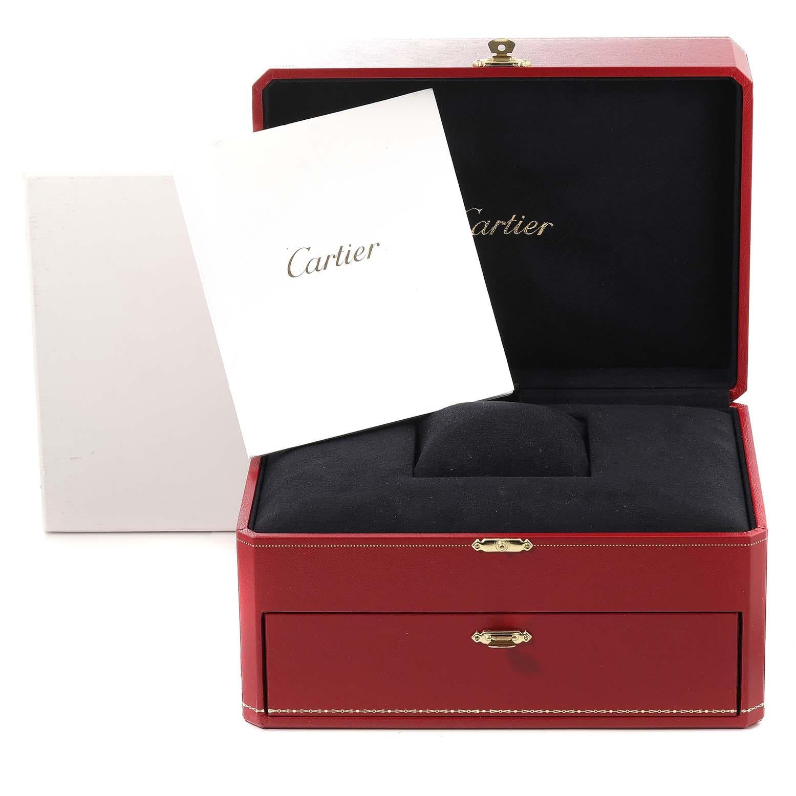 Cartier Calibre Silver Dial White Gold Diamond Mens Watch WF100007 Box Papers 5