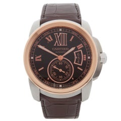 Cartier Calibre Stainless Steel And Rose Gold W7100051 Wristwatch