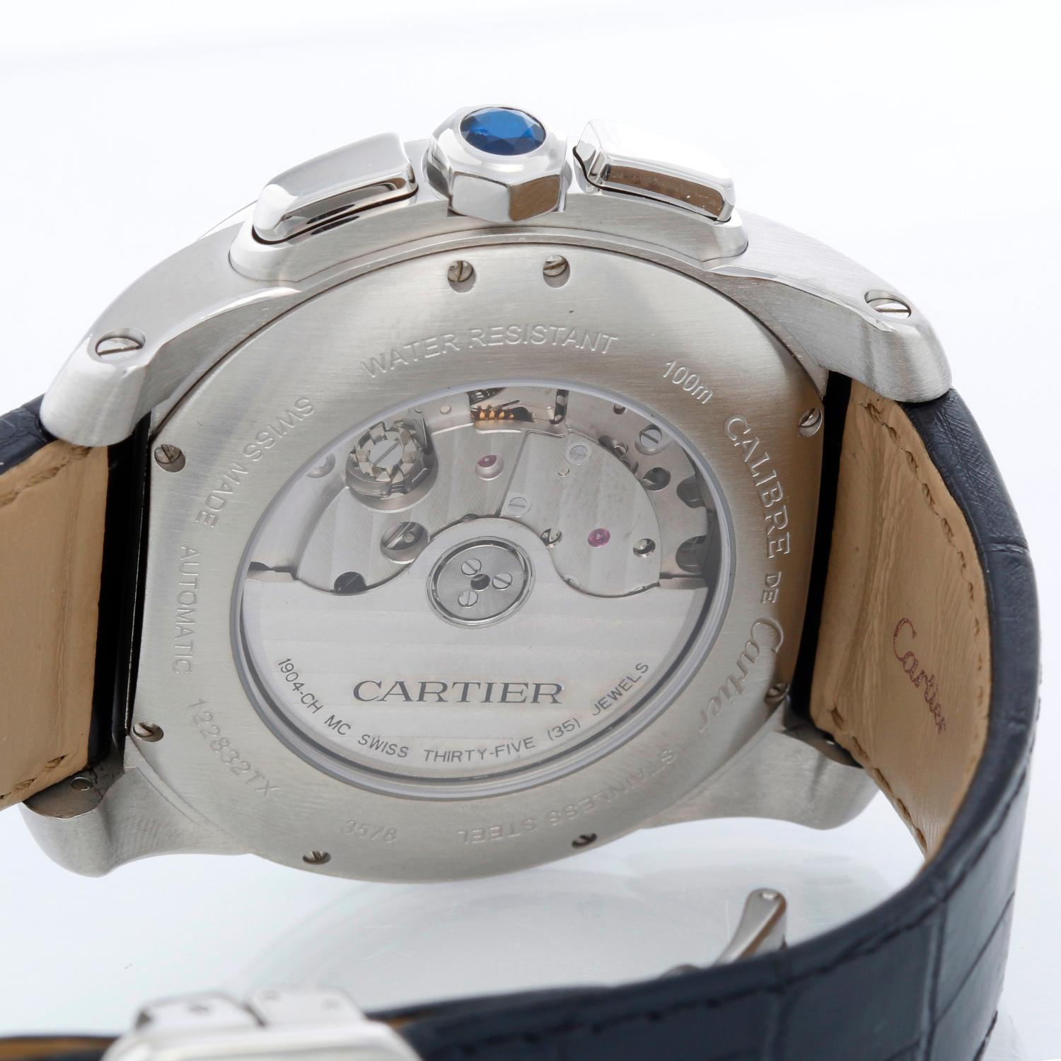 Edelstahl-Herrenuhr von Cartier mit Kaliber 3578 im Angebot 1