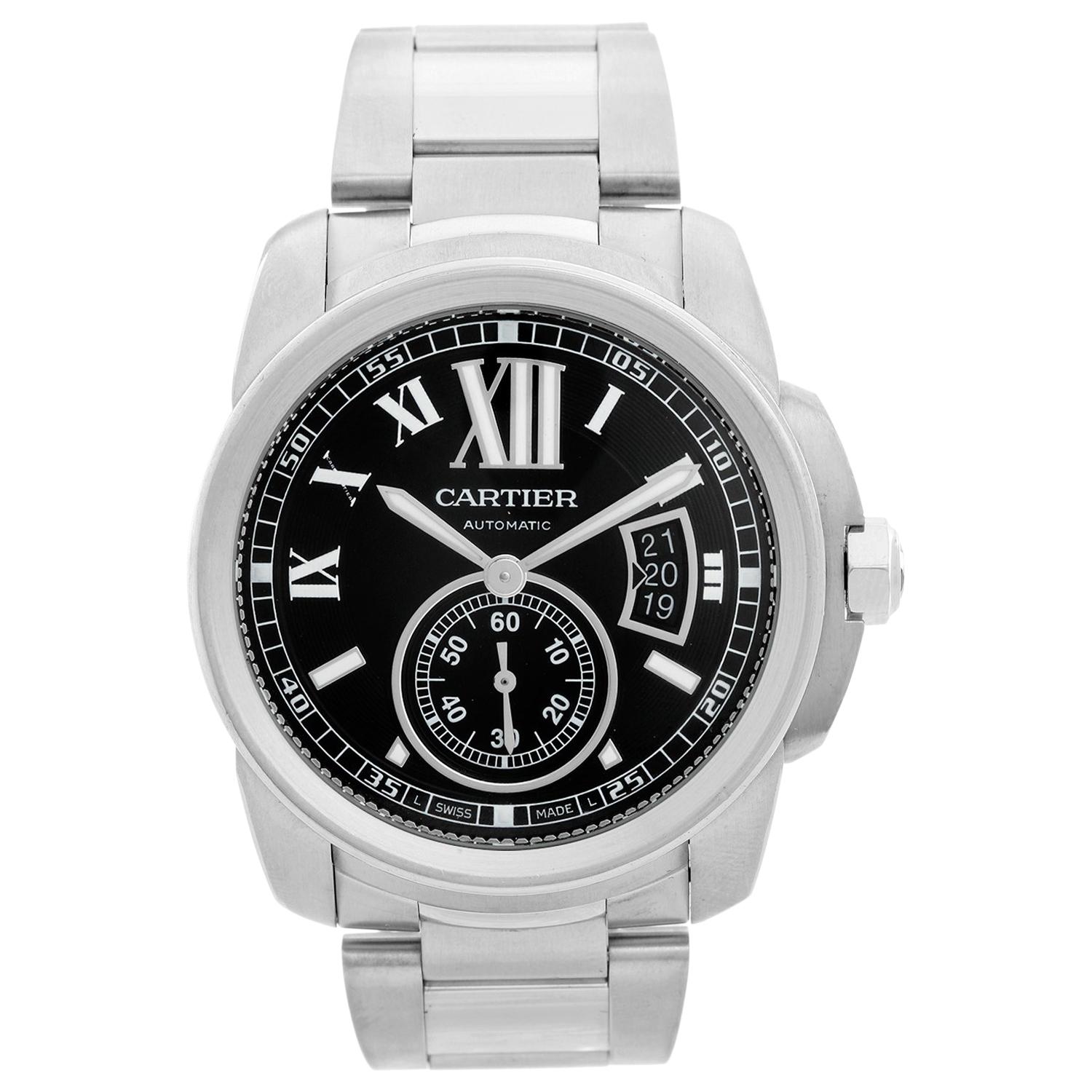 Cartier Calibre Stainless Steel Men's Watch W7100015