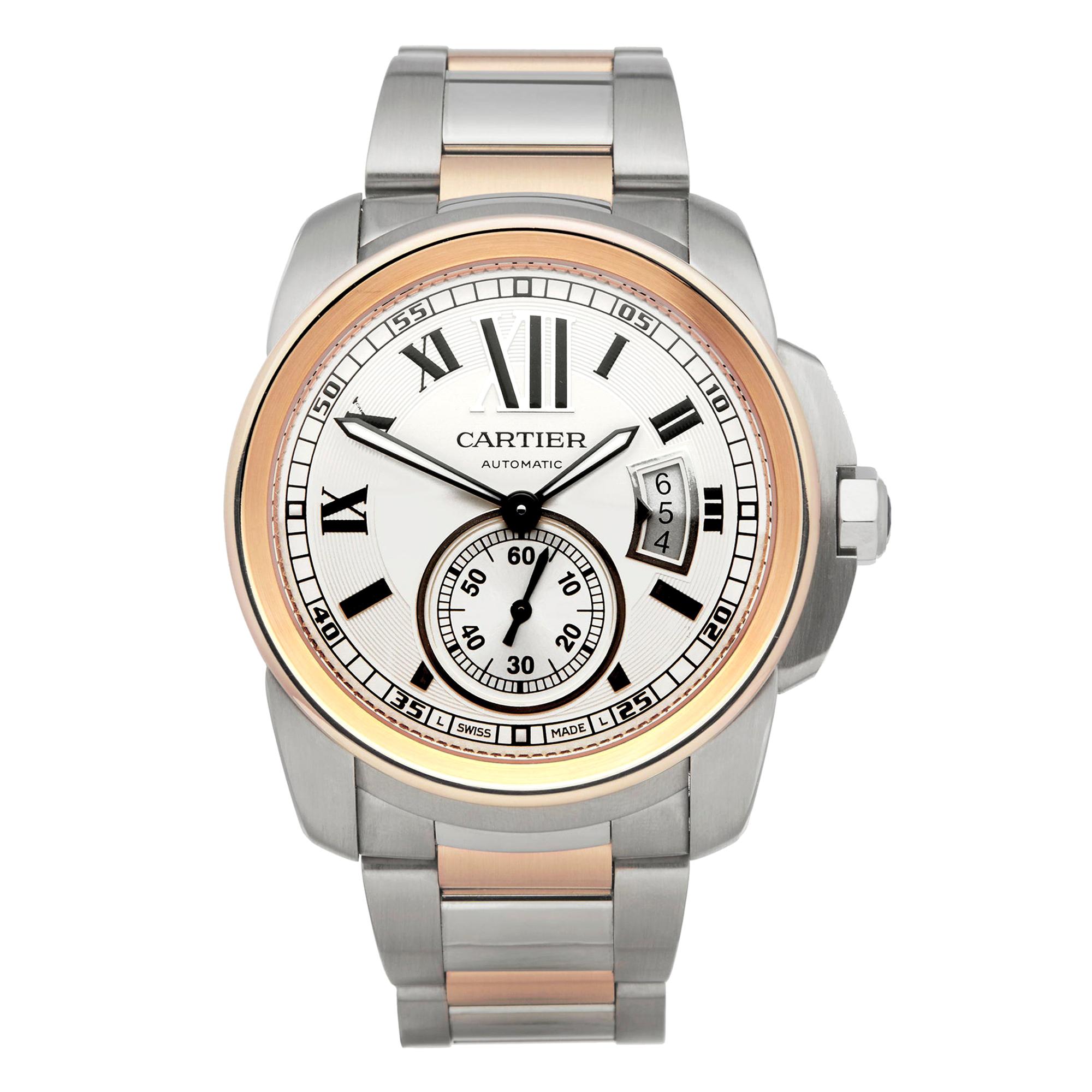 Cartier Calibre Stainless Steel and Rose Gold 3389