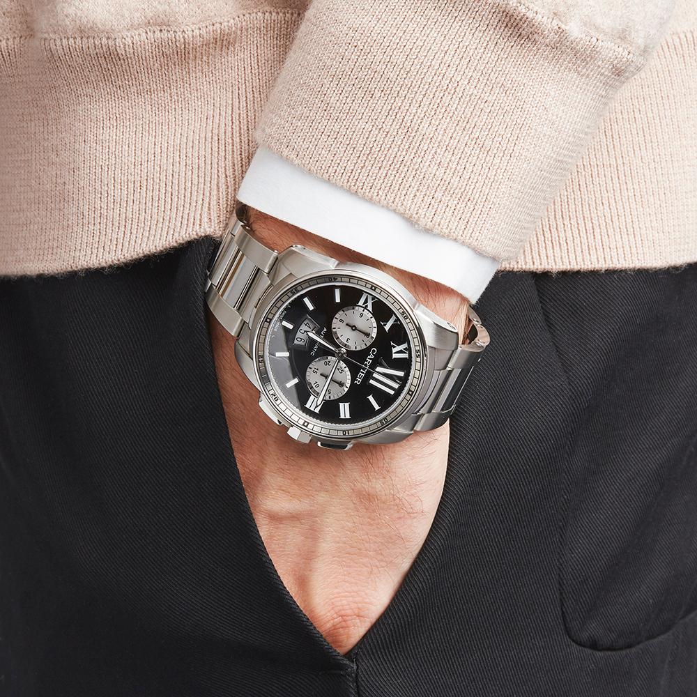 Cartier Calibre Stainless Steel W7100061 For Sale at 1stDibs