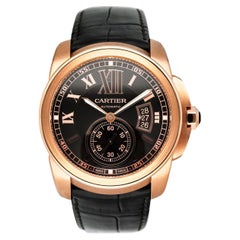 Cartier Calibre W7100007 Brown Dial Mens Watch Box Papers