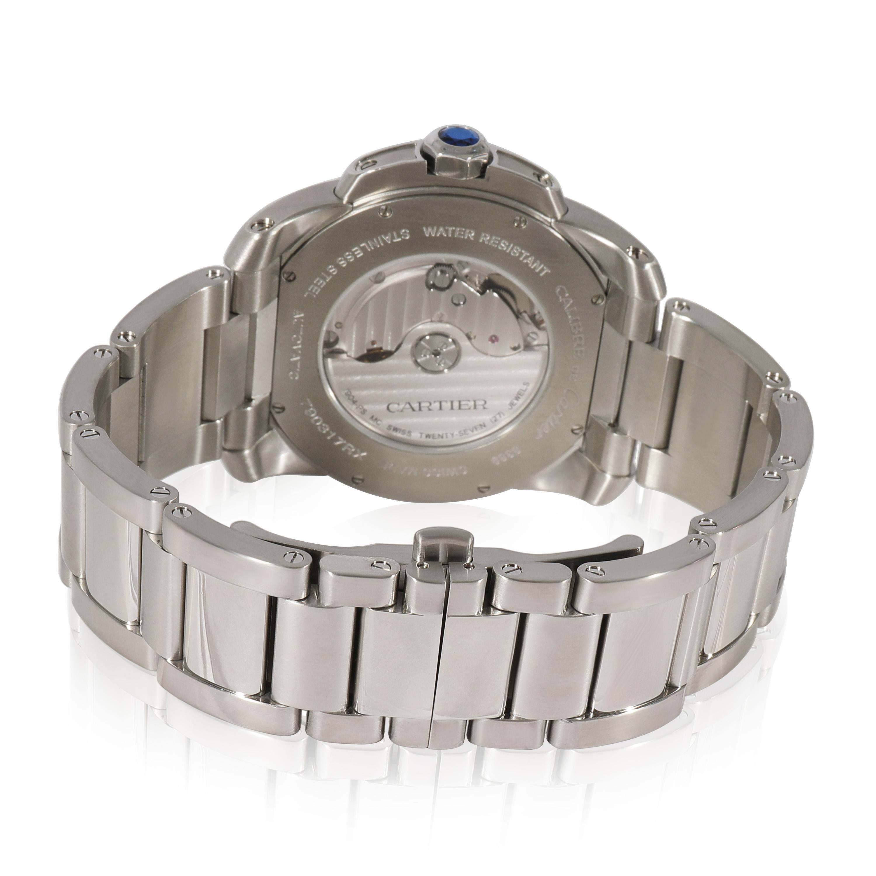 Cartier Calibre W7100016 Men's Watch in  Stainless Steel

SKU: 124878

PRIMARY DETAILS
Brand: Cartier
Model: Calibre
Country of Origin: Switzerland
Movement Type: Mechanical: Automatic/Kinetic
Year Manufactured: 2012
Year of Manufacture: