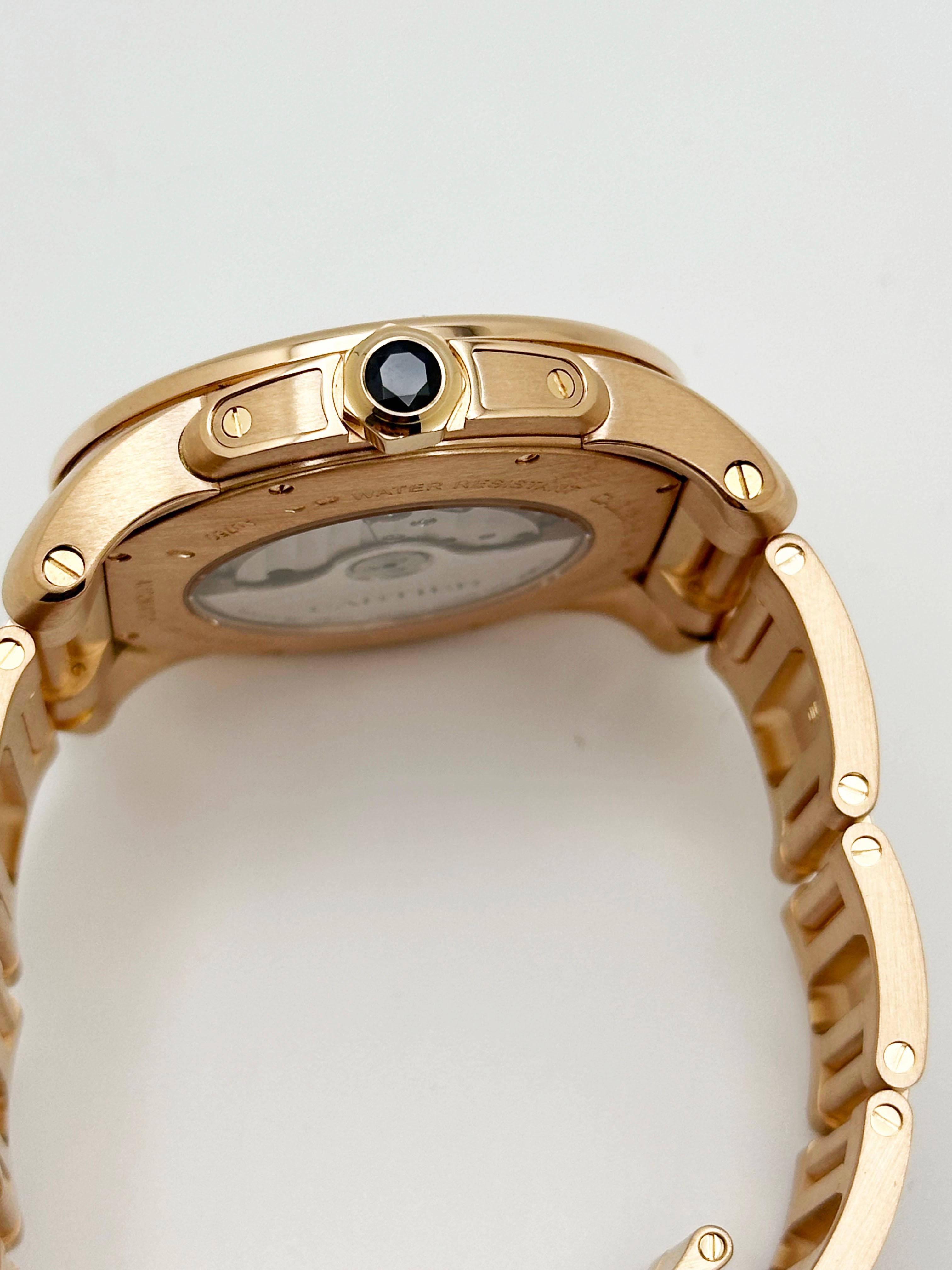 Cartier Calibro W7100018 42mm Ref 3300 18K Rose Gold Box Paper 2018 in vendita 6