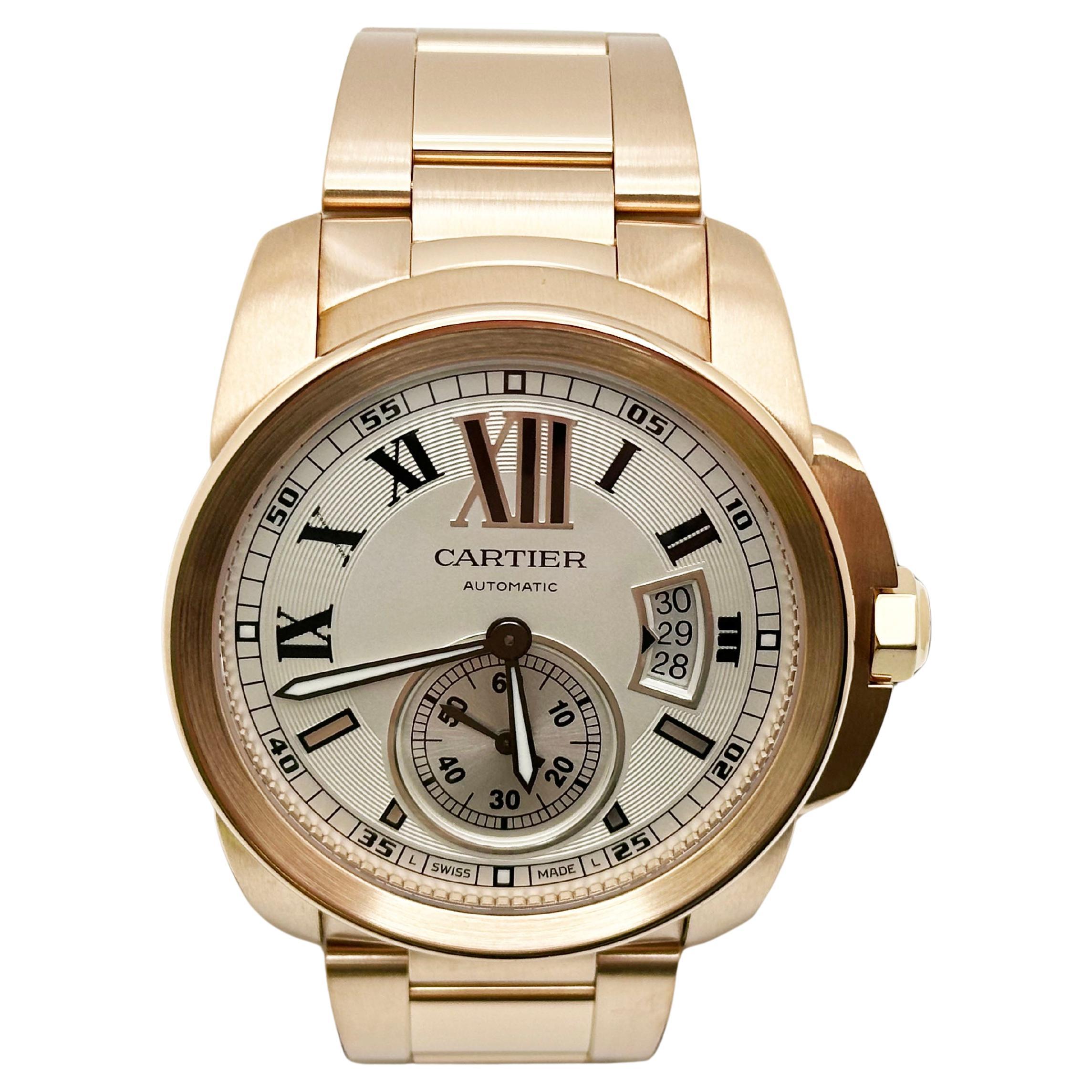 Cartier Calibre W7100018 42mm Ref 3300 18K Rose Gold Box Paper 2018