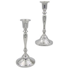 Cartier Candlesticks in Polished Pewter, Set of Two
