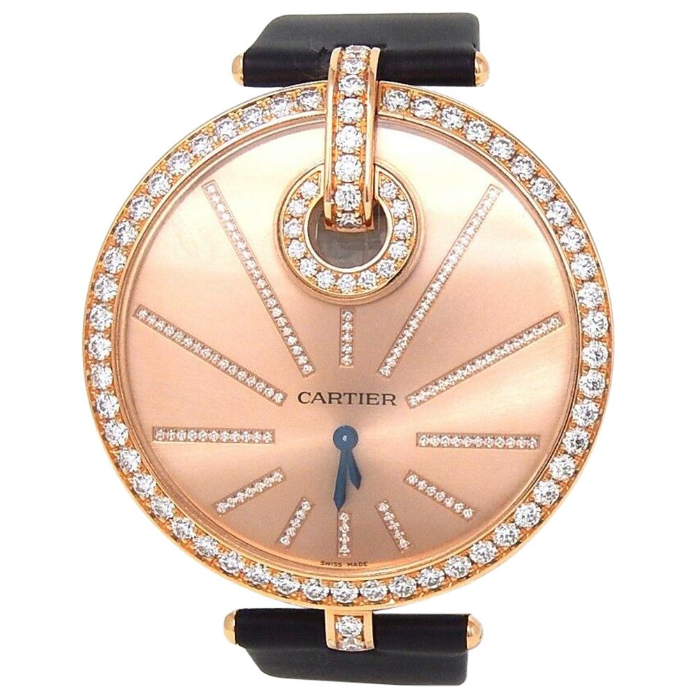 Cartier Captive de Cartier 18 Karat Rose Gold Swiss Quartz Ladies Watch WG600003 For Sale
