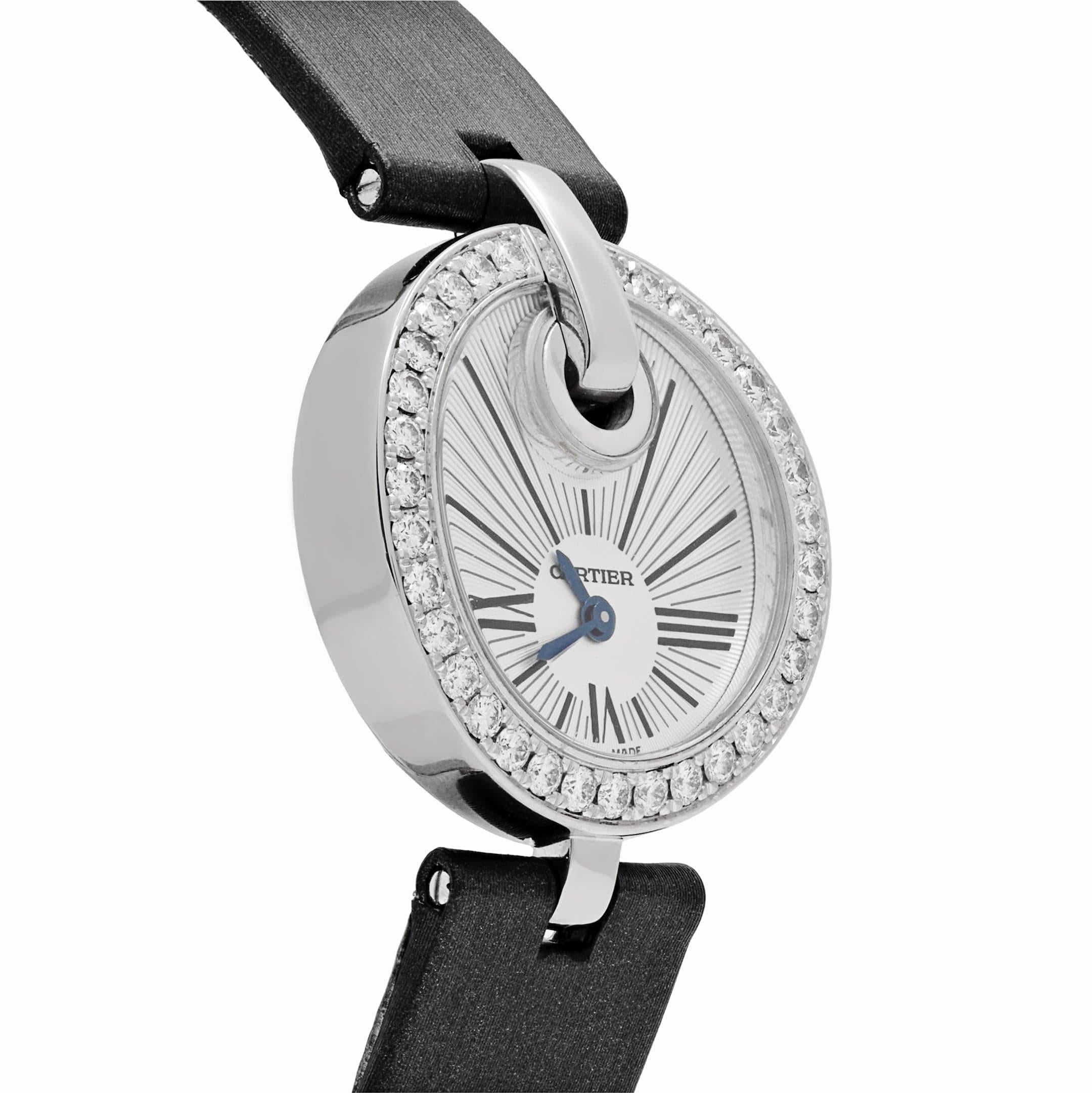 Cartier Captive de Cartier WG600012 White Gold Quartz Silver Dial In Excellent Condition For Sale In New York, NY