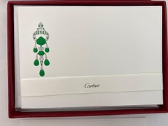 Cartier Card and Envelope Set Mughal Majorie Merriweather Emerald Brooch Design