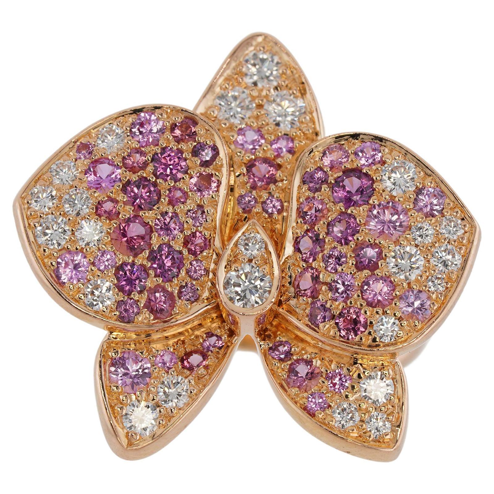CARTIER Caresse D'Orchidees 18k Roségold Blumenring 1