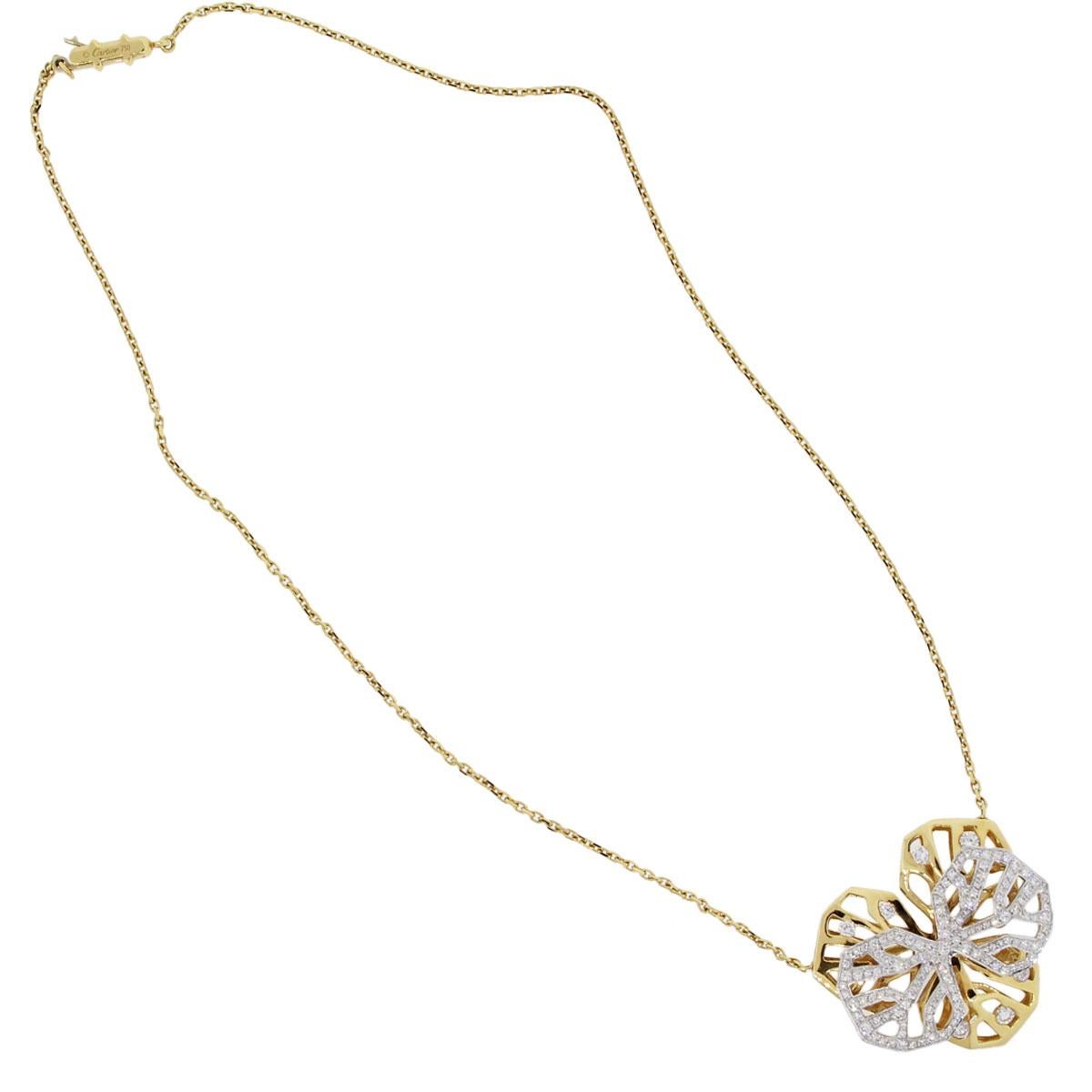 Women's Cartier Caresse D'orchidees 18 Karat Two-Tone Gold Necklace