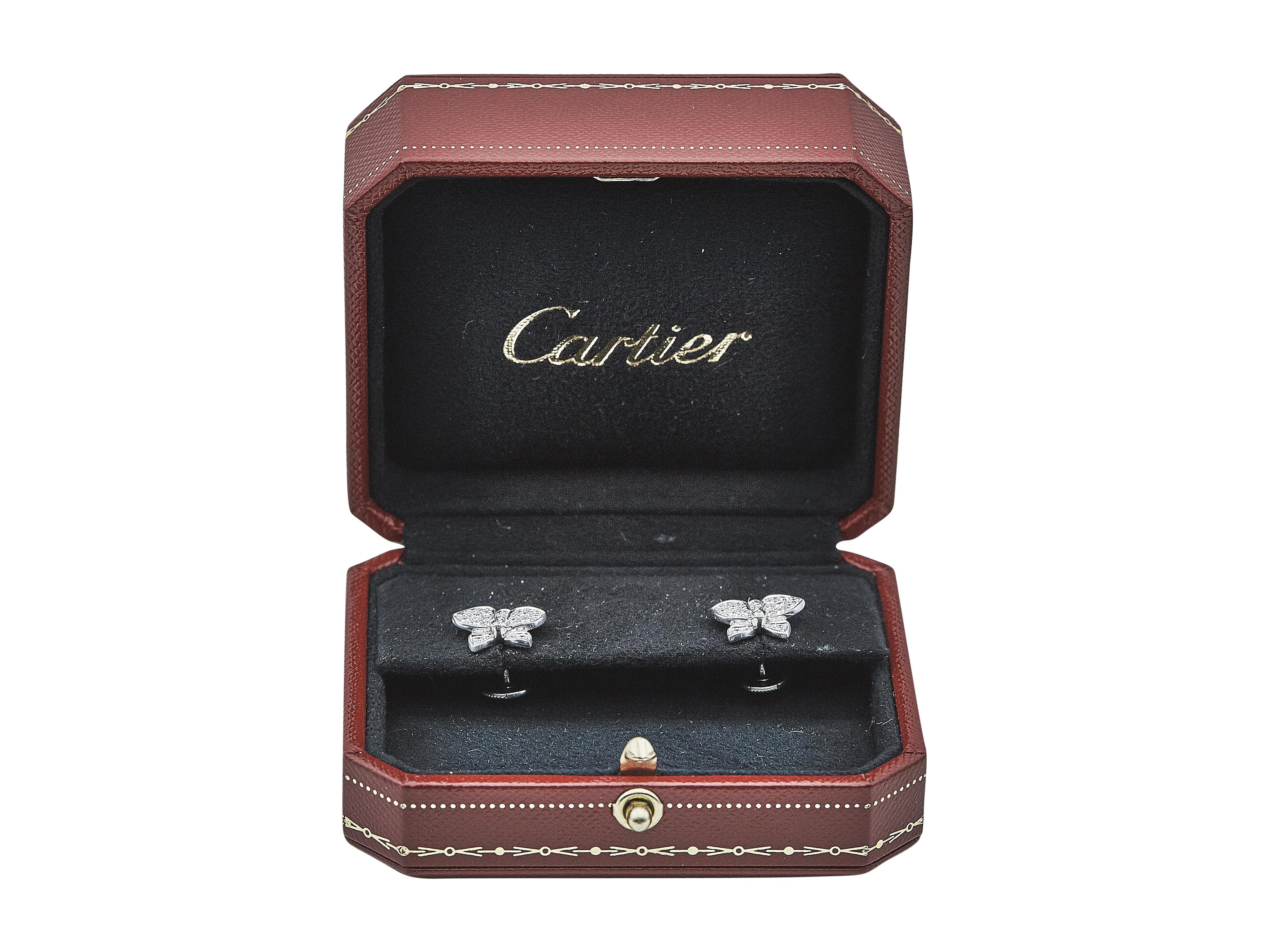 da uomo o donna Orecchini Cartier Caresse d'Orchidées de Cartier in oro bianco 18 carati con diamante in vendita