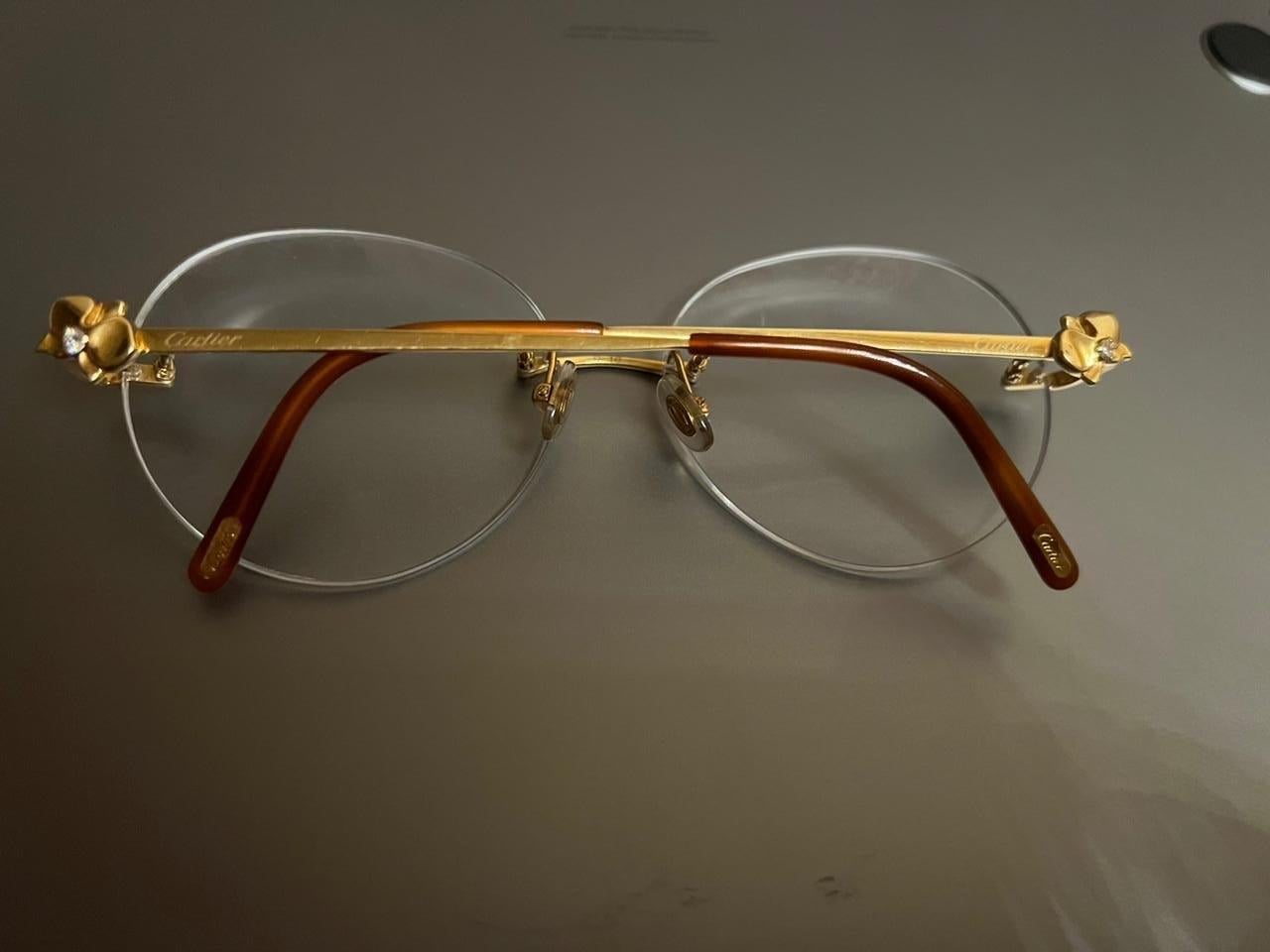 CARTIER Caresse d'Orchidées de Cartier Solid Gold 18K Eyeglasses For Sale 2