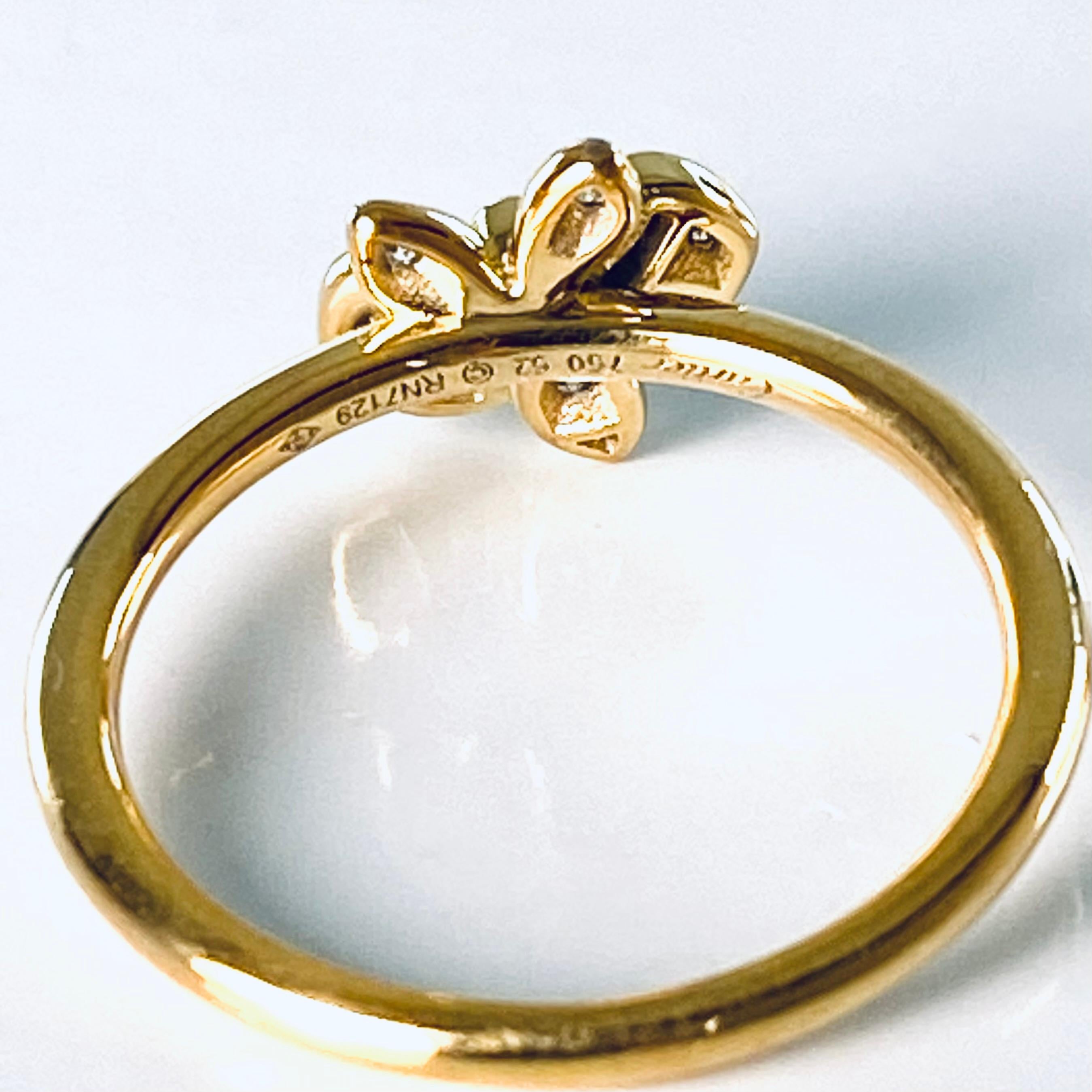 Cartier Caresse d’Orchidées Diamond 0.35 Carat Vintage 18 Karat Yellow Gold  For Sale 4