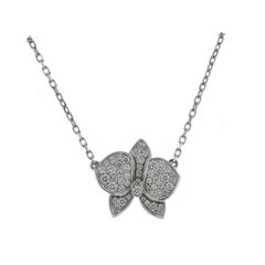 Cartier Caresse d'Orchidees Diamond Gold Pendant Necklace