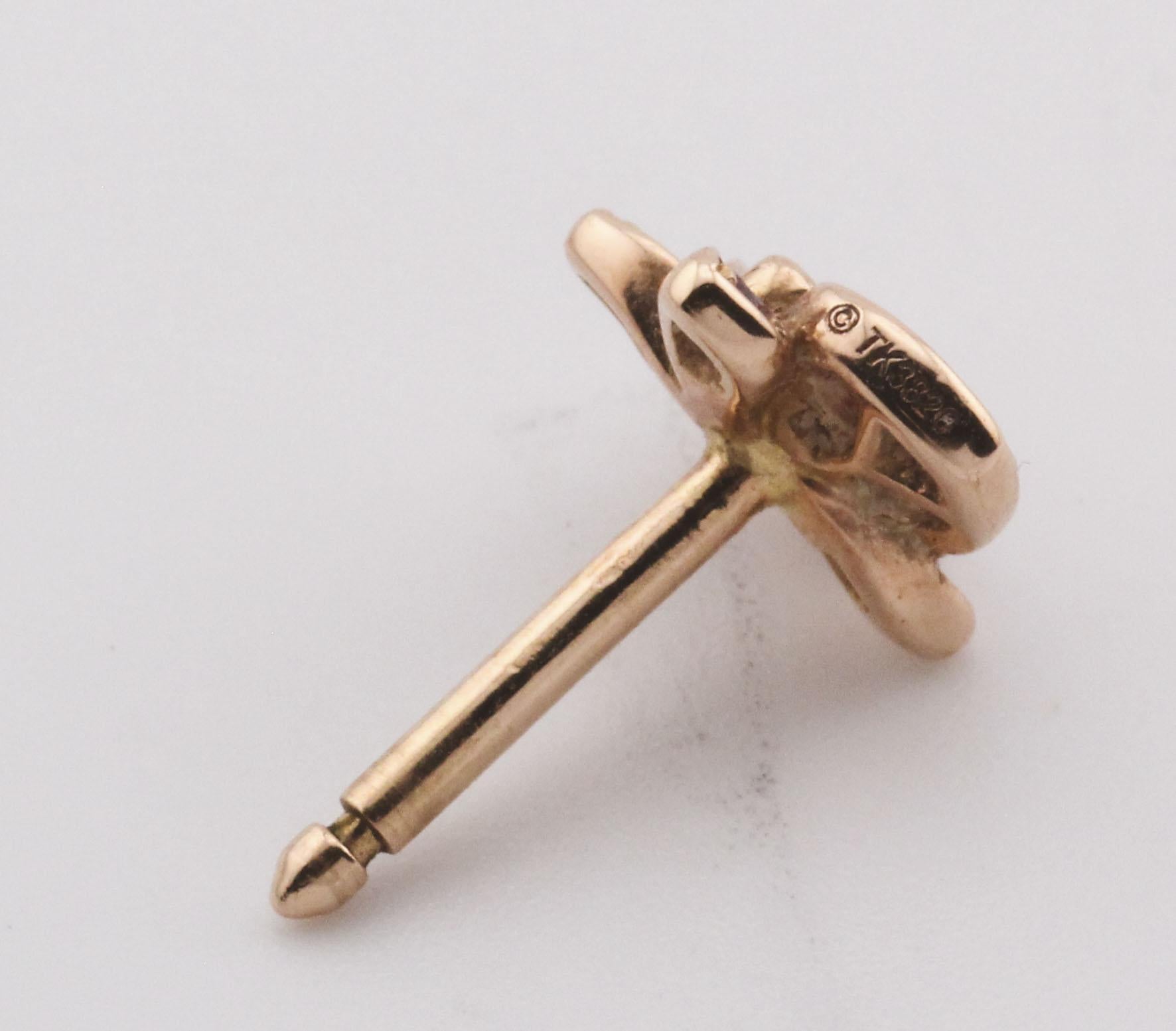 Orecchini Cartier Caresse d'Orchidees con diamanti e zaffiri rosa in oro rosa 18 carati in vendita 4