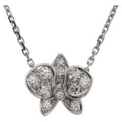 CARTIER Caresse d'Orchidees Diamond White Gold Necklace