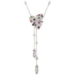 Cartier Caresse d'Orchidées Multi-Gem and Diamond Drop Necklace
