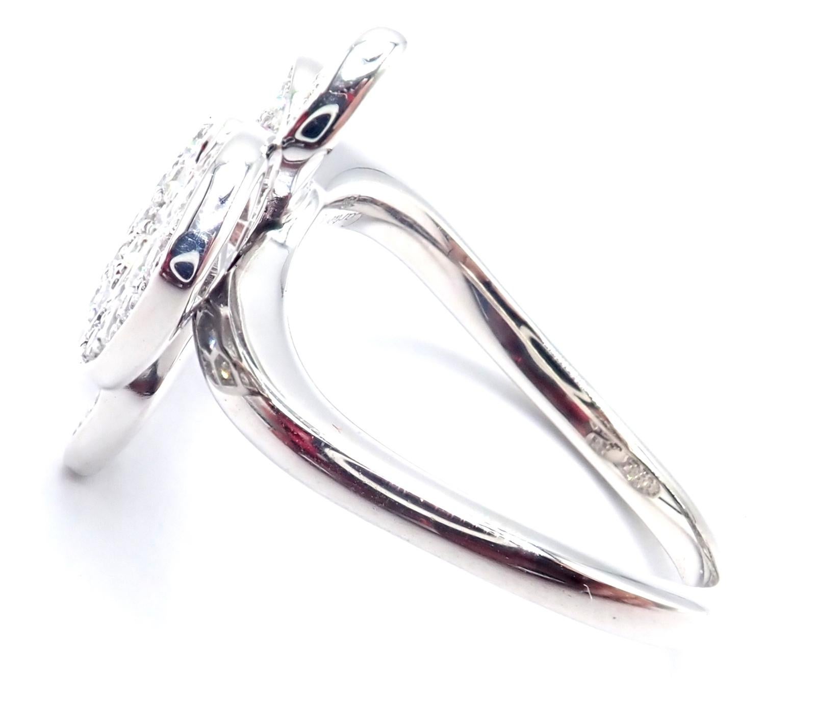 Cartier Caresse D'orchidées Orchid Flower Diamond White Gold Ring For Sale 5