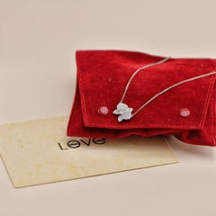 Cartier Caresse d'Orchidées par Cartier Diamond 18K White Gold Pendant Necklace