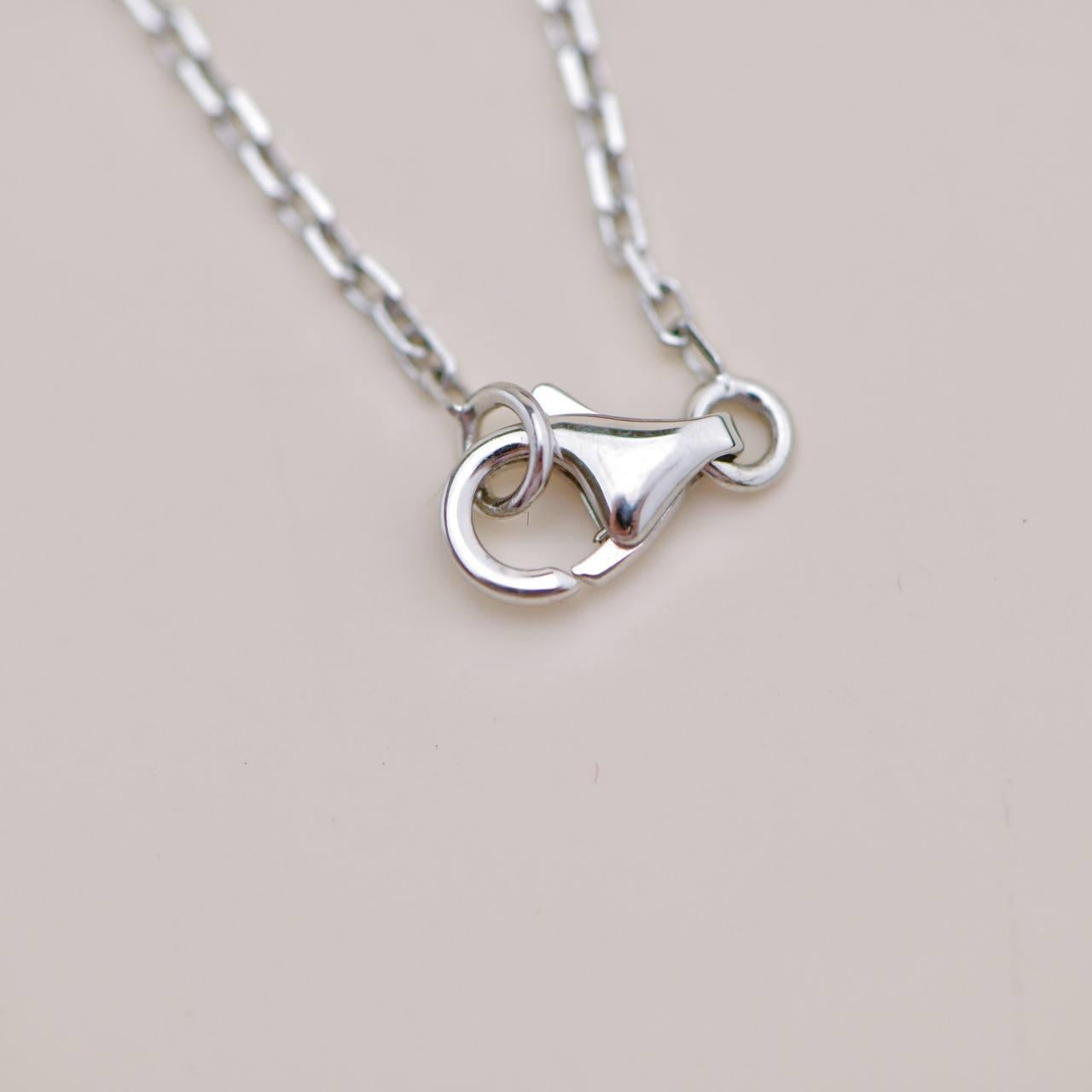 Cartier Caresse d'Orchidées par Cartier Diamond 18K White Gold Pendant Necklace For Sale 1