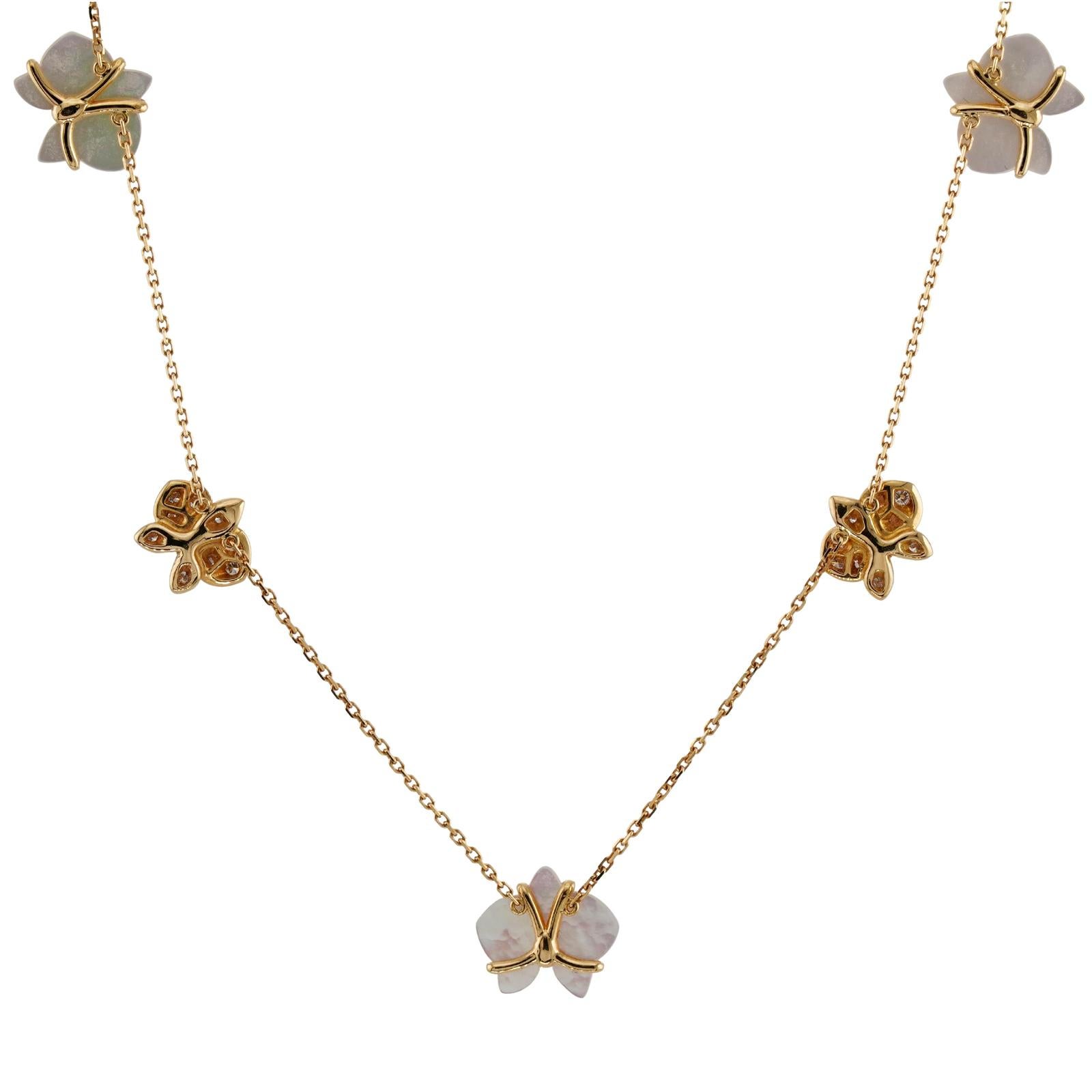 CARTIER Caresse d'Orchidées par Cartier Perlmutt-Diamant-Halskette 2