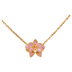 Cartier Caresse d'Orchidées par Cartier Pink Sapphire 18K Rose Gold Necklace