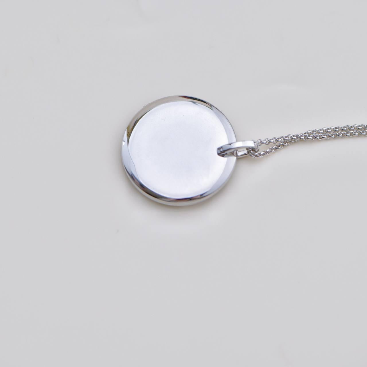 Cartier Caresse D'Orchidees Par Diamant Onyx 18K Weißgold Halskette im Angebot 2