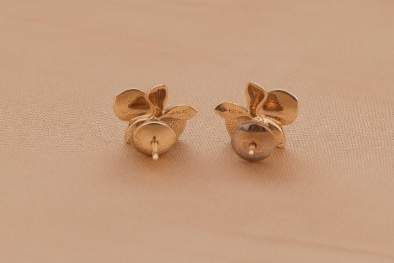 Cartier Caresse D’orchidées Par Rose Gold Diamond Earring 2