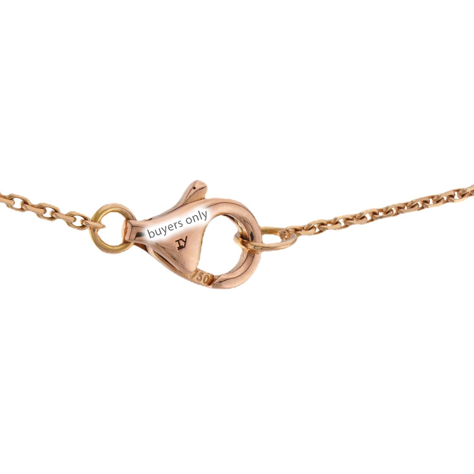 CARTIER Caresse d'Orchidees Pink Sapphire Diamond Rose Gold Necklace im Angebot 4