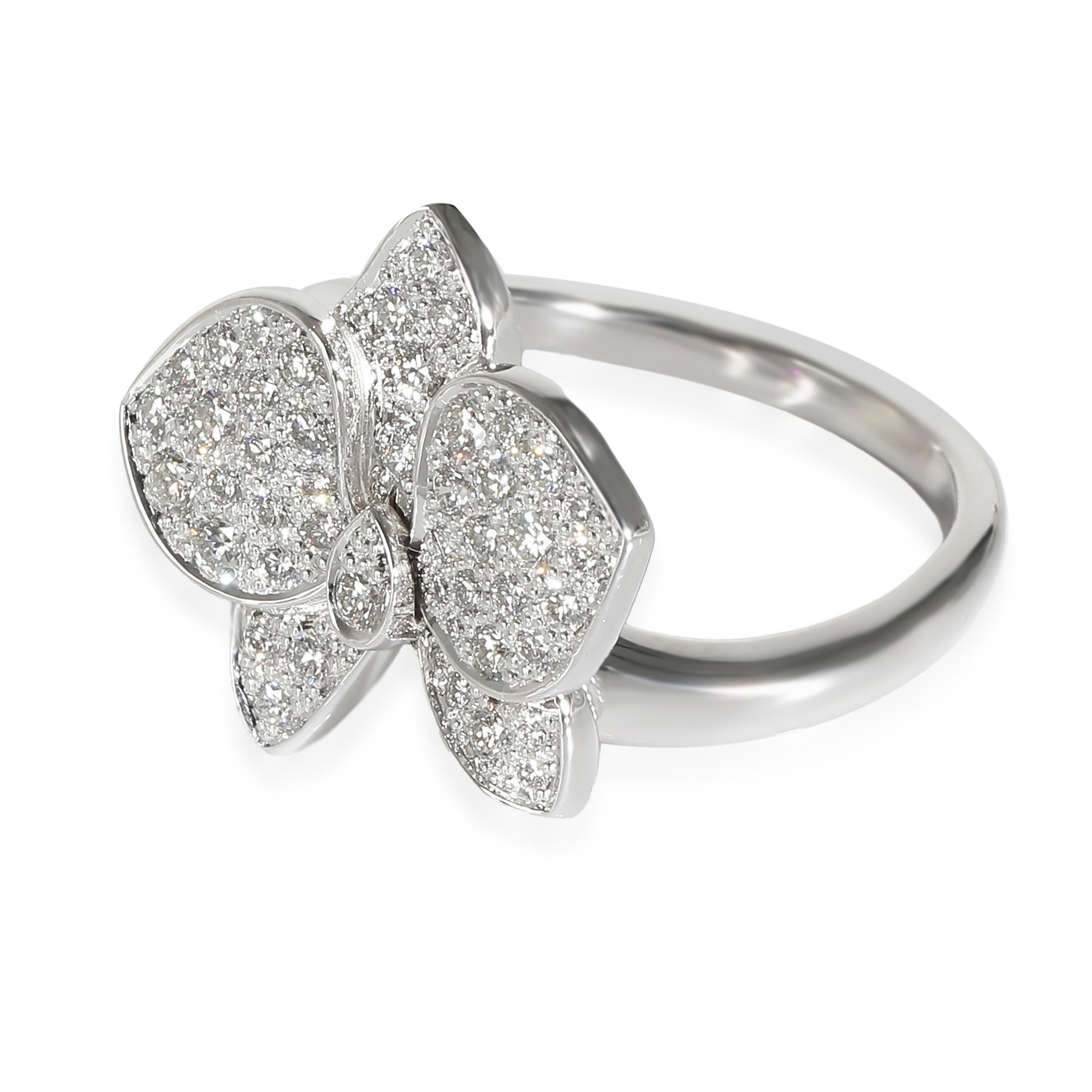 Donna Anello Cartier Caresse d'Orchidees (oro bianco) in vendita