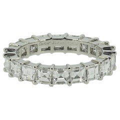 Cartier Carre Cut Diamond Eternity Ring Size J (49)