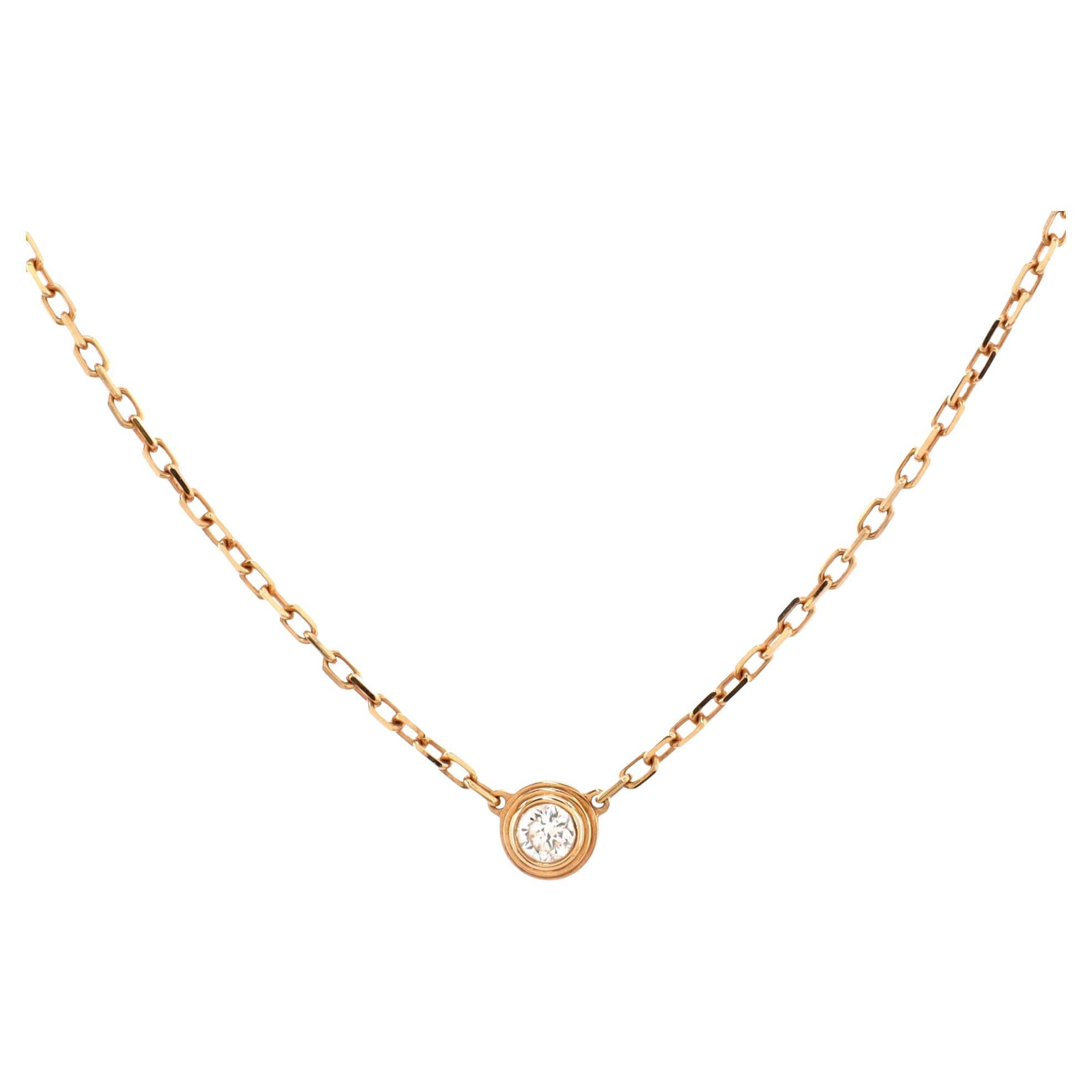 Cartier Cartier D'amour Pendant Necklace 18k Rose Gold with Diamond Small